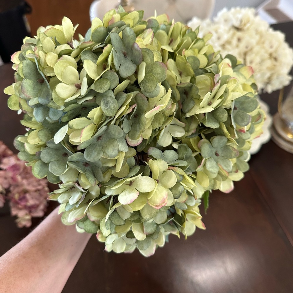 Green Hydrangea Floral Bouquet - Home Accents
